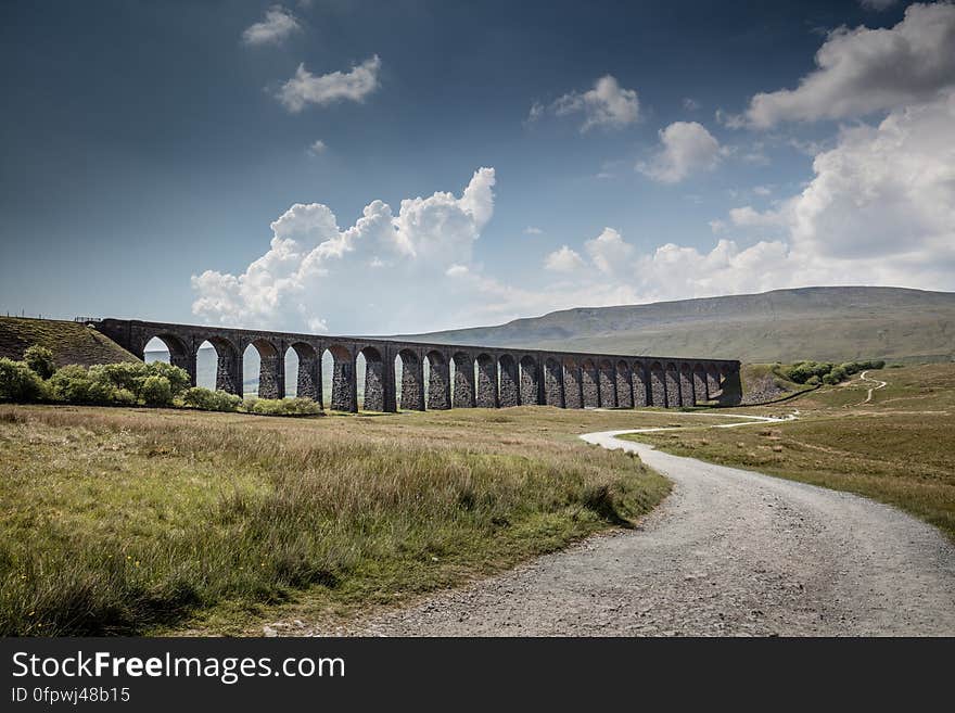 Here is a photograph of Ribblehead Viaduct. Located in Ribblehead, Yorkshire, England, UK.