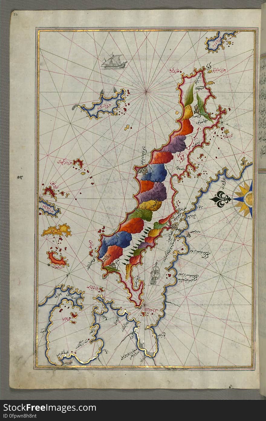 Originally composed in 932 AH / 1525 CE and dedicated to Sultan Süleyman I &#x28;&quot;The Magnificent&quot;&#x29;, this great work by Piri Reis &#x28;d. 962 AH / 1555 CE&#x29; on navigation was later revised and expanded. The present manuscript, made mostly in the late 11th AH / 17th CE century, is based on the later expanded version with some 240 exquisitely executed maps and portolan charts. They include a world map &#x28;fol.41a&#x29; with the outline of the Americas, as well as coastlines &#x28;bays, capes, peninsulas&#x29;, islands, mountains and cities of the Mediterranean basin and the Black Sea. The work starts with the description of the coastline of Anatolia and the islands of the Aegean Sea, the Peloponnese peninsula and eastern and western coasts of the Adriatic Sea. It then proceeds to describe the western shores of Italy, southern France, Spain, North Africa, Palestine, Israel, Lebanon, Syria, western Anatolia, various islands north of Crete, Sea of Marmara, Bosporus and the Black Sea. It ends with a map of the shores of the the Caspian Sea &#x28;fol.374a&#x29;. See this manuscript page by page at the Walters Art Museum website: art.thewalters.org/viewwoa.aspx?id=19195. Originally composed in 932 AH / 1525 CE and dedicated to Sultan Süleyman I &#x28;&quot;The Magnificent&quot;&#x29;, this great work by Piri Reis &#x28;d. 962 AH / 1555 CE&#x29; on navigation was later revised and expanded. The present manuscript, made mostly in the late 11th AH / 17th CE century, is based on the later expanded version with some 240 exquisitely executed maps and portolan charts. They include a world map &#x28;fol.41a&#x29; with the outline of the Americas, as well as coastlines &#x28;bays, capes, peninsulas&#x29;, islands, mountains and cities of the Mediterranean basin and the Black Sea. The work starts with the description of the coastline of Anatolia and the islands of the Aegean Sea, the Peloponnese peninsula and eastern and western coasts of the Adriatic Sea. It then proceeds to describe the western shores of Italy, southern France, Spain, North Africa, Palestine, Israel, Lebanon, Syria, western Anatolia, various islands north of Crete, Sea of Marmara, Bosporus and the Black Sea. It ends with a map of the shores of the the Caspian Sea &#x28;fol.374a&#x29;. See this manuscript page by page at the Walters Art Museum website: art.thewalters.org/viewwoa.aspx?id=19195