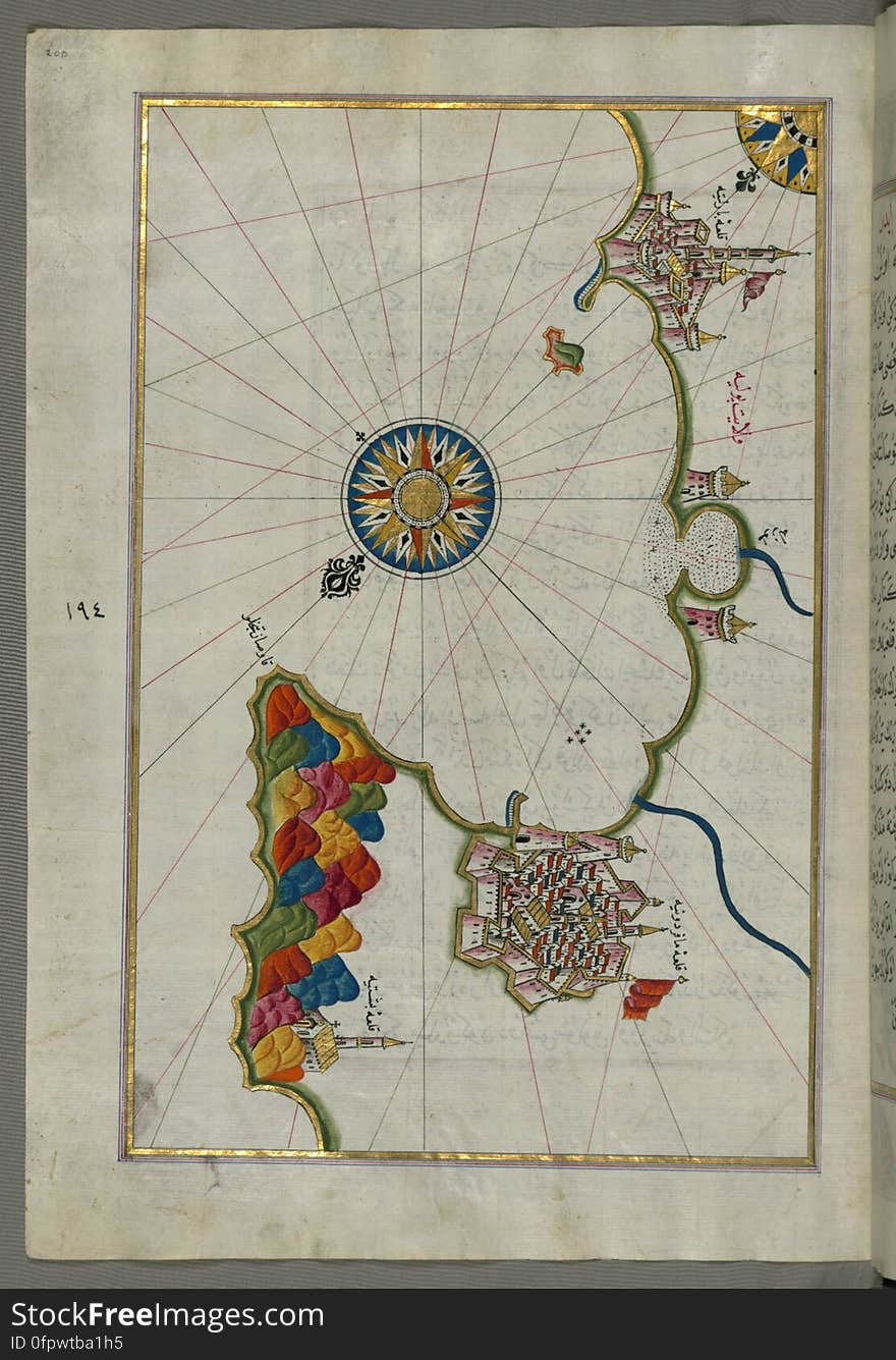 Originally composed in 932 AH / 1525 CE and dedicated to Sultan Süleyman I &#x28;&quot;The Magnificent&quot;&#x29;, this great work by Piri Reis &#x28;d. 962 AH / 1555 CE&#x29; on navigation was later revised and expanded. The present manuscript, made mostly in the late 11th AH / 17th CE century, is based on the later expanded version with some 240 exquisitely executed maps and portolan charts. They include a world map &#x28;fol.41a&#x29; with the outline of the Americas, as well as coastlines &#x28;bays, capes, peninsulas&#x29;, islands, mountains and cities of the Mediterranean basin and the Black Sea. The work starts with the description of the coastline of Anatolia and the islands of the Aegean Sea, the Peloponnese peninsula and eastern and western coasts of the Adriatic Sea. It then proceeds to describe the western shores of Italy, southern France, Spain, North Africa, Palestine, Israel, Lebanon, Syria, western Anatolia, various islands north of Crete, Sea of Marmara, Bosporus and the Black Sea. It ends with a map of the shores of the the Caspian Sea &#x28;fol.374a&#x29;. See this manuscript page by page at the Walters Art Museum website: art.thewalters.org/viewwoa.aspx?id=19195. Originally composed in 932 AH / 1525 CE and dedicated to Sultan Süleyman I &#x28;&quot;The Magnificent&quot;&#x29;, this great work by Piri Reis &#x28;d. 962 AH / 1555 CE&#x29; on navigation was later revised and expanded. The present manuscript, made mostly in the late 11th AH / 17th CE century, is based on the later expanded version with some 240 exquisitely executed maps and portolan charts. They include a world map &#x28;fol.41a&#x29; with the outline of the Americas, as well as coastlines &#x28;bays, capes, peninsulas&#x29;, islands, mountains and cities of the Mediterranean basin and the Black Sea. The work starts with the description of the coastline of Anatolia and the islands of the Aegean Sea, the Peloponnese peninsula and eastern and western coasts of the Adriatic Sea. It then proceeds to describe the western shores of Italy, southern France, Spain, North Africa, Palestine, Israel, Lebanon, Syria, western Anatolia, various islands north of Crete, Sea of Marmara, Bosporus and the Black Sea. It ends with a map of the shores of the the Caspian Sea &#x28;fol.374a&#x29;. See this manuscript page by page at the Walters Art Museum website: art.thewalters.org/viewwoa.aspx?id=19195