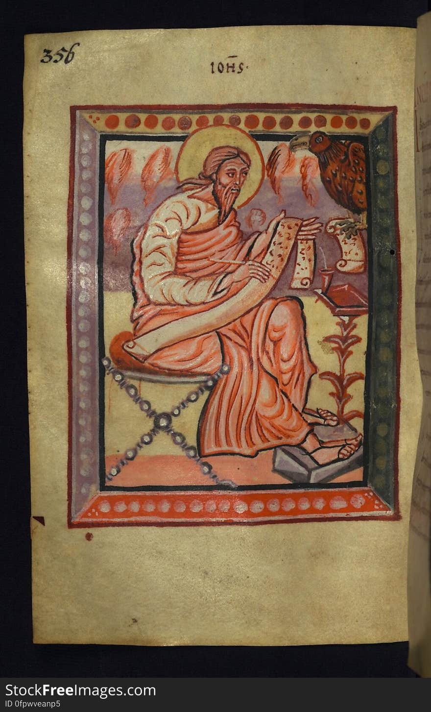 This Gospel Book was written in Carolingian minuscule in the diocese of Freising, Germany ca. 875. Surprisingly small for an Gospel Book, it is nonetheless richly illuminated and offers an excellent example of Carolingian art. The expressive and emotive quality of the Evangelists, characterized by quick, sketchy brushwork, recalls the style developed by the Carolingian school of Reims in Northern France. This similarity may be attributed to a connection with Ebbo, the former Archbishop of Reims, since he fled to Freising at this time after a quarrel with Charles the Bald. The canon tables, however, derive from a different tradition, and recall Franco-Saxon imagery in its use of interlace within the columns, and of acanthus springing from the top corners. Due to these factors, the manuscript had once been attribution to Northern France, but it is now understood to be one of a group of related manuscripts from Freising during Ebbo&#x27;s tenure. The manuscript is complete, consisting of 215 folios, and includes readings for the liturgical year, Jerome&#x27;s Plures Fuisse and Novum Opus letters, decorated canon tables, and Evangelist portraits. The illumination is at the beginning of John&#x27;s Gospel. All manuscript images and descriptions were created and are provided through Preservation and Access grants awarded to the Walters Art Museum by the National Endowment for the Humanities, 2008-2014. Access a complete set of high-resolution archival images of this manuscript for free on the Digital Walters at www.thedigitalwalters.org/Data/WaltersManuscripts/html/W4/ For a digital “turning the pages” presentation of this manuscript and downloadable PDFs, visit the Walters Art Museum’s Works of Art Web site at www.art.thewalters.org/detail/19057/freising-gospels/. This Gospel Book was written in Carolingian minuscule in the diocese of Freising, Germany ca. 875. Surprisingly small for an Gospel Book, it is nonetheless richly illuminated and offers an excellent example of Carolingian art. The expressive and emotive quality of the Evangelists, characterized by quick, sketchy brushwork, recalls the style developed by the Carolingian school of Reims in Northern France. This similarity may be attributed to a connection with Ebbo, the former Archbishop of Reims, since he fled to Freising at this time after a quarrel with Charles the Bald. The canon tables, however, derive from a different tradition, and recall Franco-Saxon imagery in its use of interlace within the columns, and of acanthus springing from the top corners. Due to these factors, the manuscript had once been attribution to Northern France, but it is now understood to be one of a group of related manuscripts from Freising during Ebbo&#x27;s tenure. The manuscript is complete, consisting of 215 folios, and includes readings for the liturgical year, Jerome&#x27;s Plures Fuisse and Novum Opus letters, decorated canon tables, and Evangelist portraits. The illumination is at the beginning of John&#x27;s Gospel. All manuscript images and descriptions were created and are provided through Preservation and Access grants awarded to the Walters Art Museum by the National Endowment for the Humanities, 2008-2014. Access a complete set of high-resolution archival images of this manuscript for free on the Digital Walters at www.thedigitalwalters.org/Data/WaltersManuscripts/html/W4/ For a digital “turning the pages” presentation of this manuscript and downloadable PDFs, visit the Walters Art Museum’s Works of Art Web site at www.art.thewalters.org/detail/19057/freising-gospels/