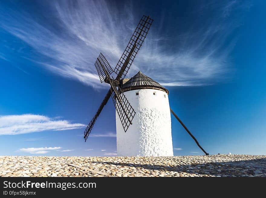 Windmill Under Blue Sky