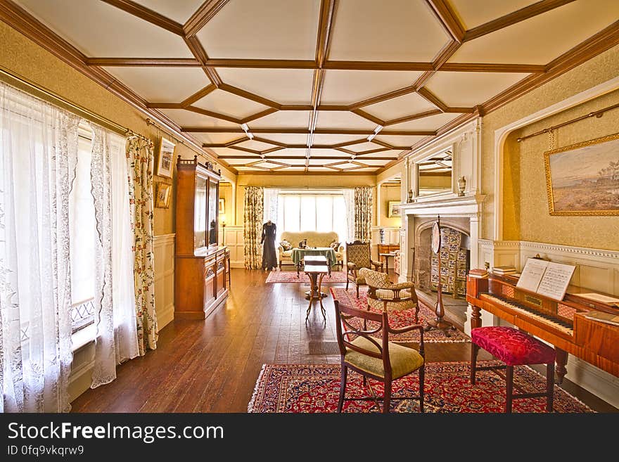 Here is an hdr photograph taken from Mrs Ainsworth&#x27;s Drawing Room inside Smithills Hall. Located in Bolton, Greater Manchester, England, UK. &#x28;permission for photography and use of tripod was allowed&#x29;. Here is an hdr photograph taken from Mrs Ainsworth&#x27;s Drawing Room inside Smithills Hall. Located in Bolton, Greater Manchester, England, UK. &#x28;permission for photography and use of tripod was allowed&#x29;