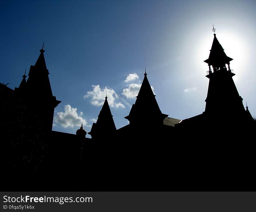 Old Main in Silhouette