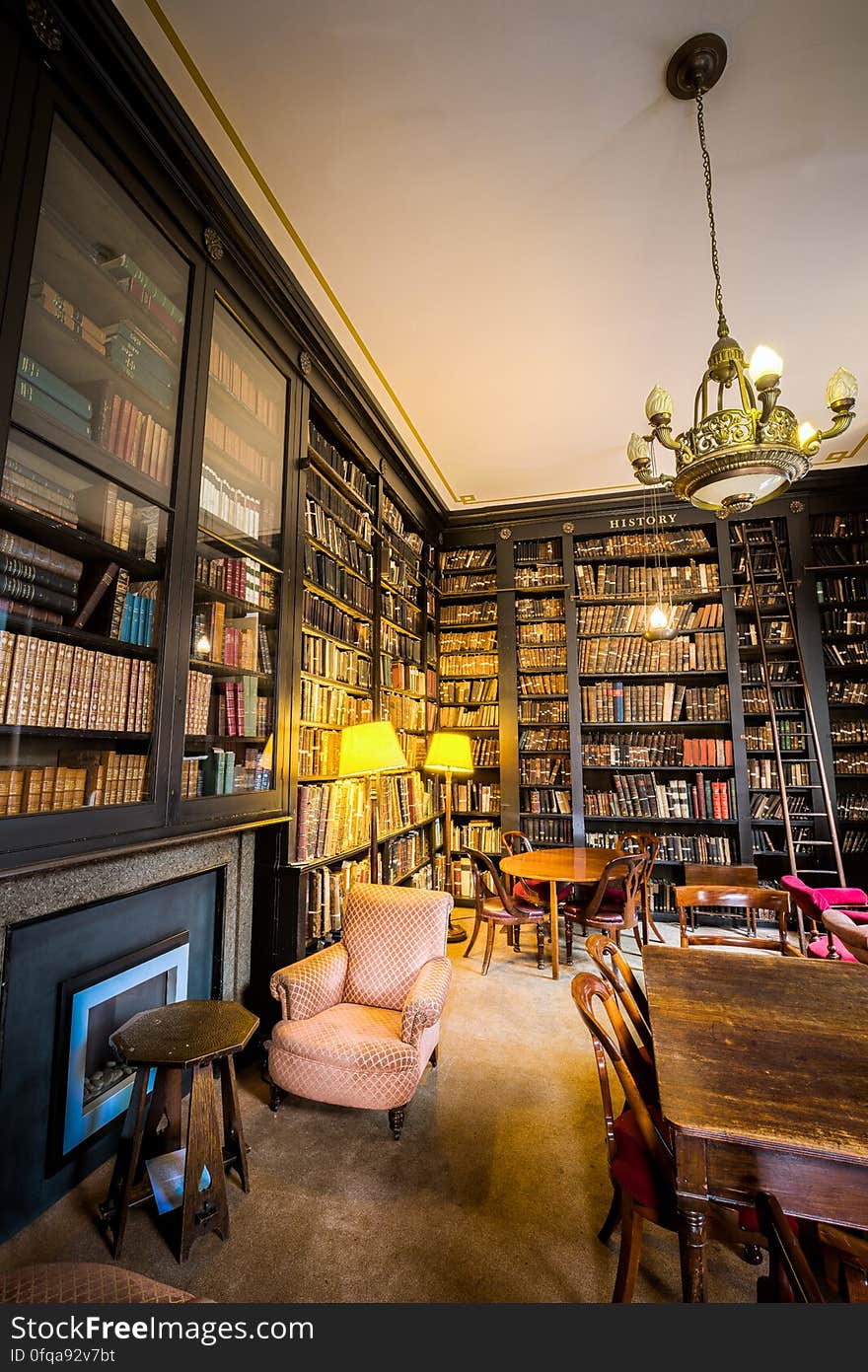 Here is an hdr photograph taken from the reading room inside The Portico Library. This is a famous private library located in the middle of the city centre. Located in Manchester, Greater Manchester, England, UK. &#x28;taken with kind permission of the administration&#x29;. Here is an hdr photograph taken from the reading room inside The Portico Library. This is a famous private library located in the middle of the city centre. Located in Manchester, Greater Manchester, England, UK. &#x28;taken with kind permission of the administration&#x29;