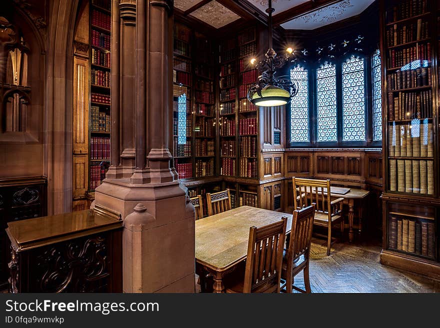 Here is an hdr photograph taken from a study area inside The John Rylands Library. Located in Manchester, Greater Manchester, England, UK. Here is an hdr photograph taken from a study area inside The John Rylands Library. Located in Manchester, Greater Manchester, England, UK.