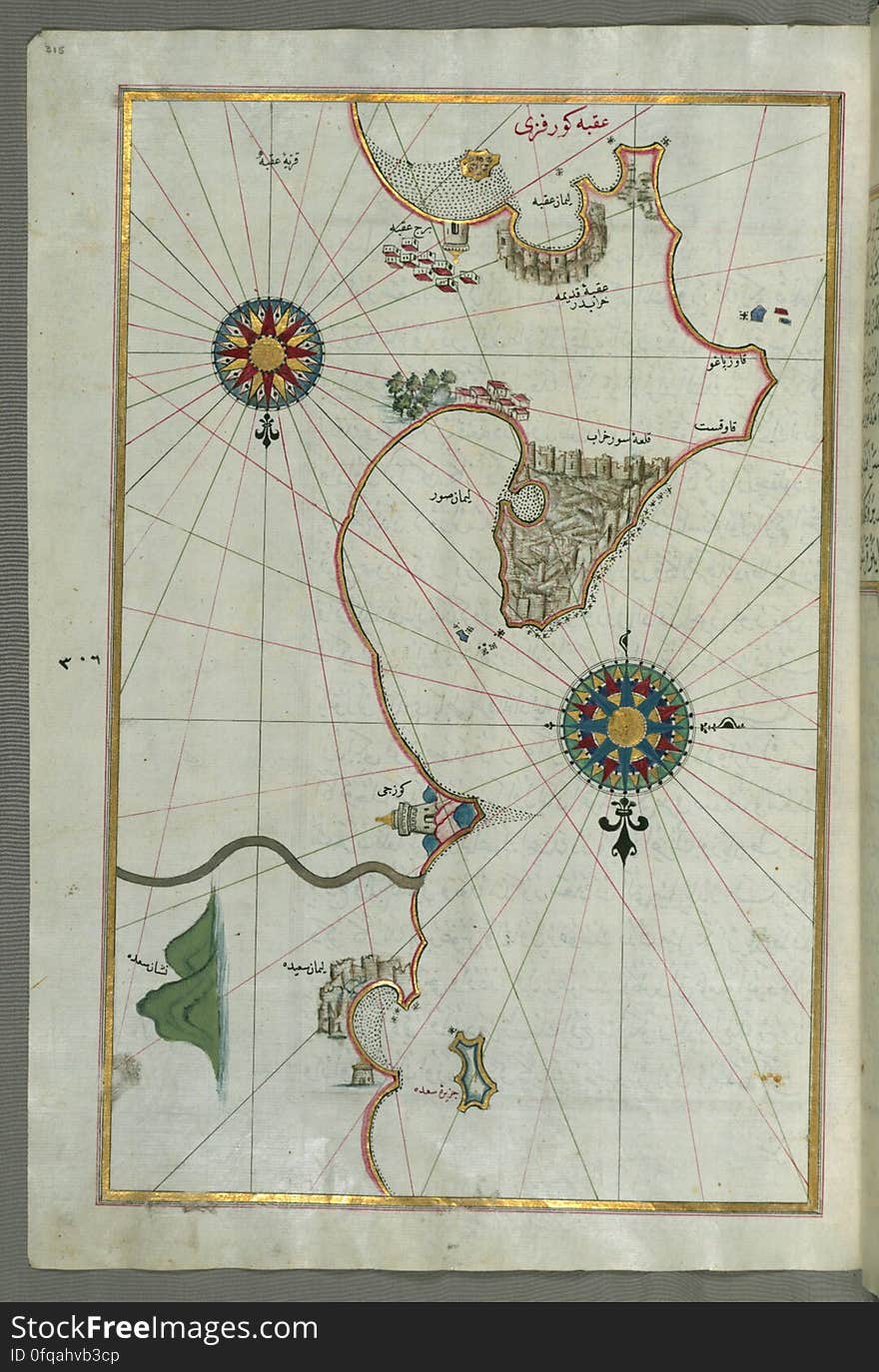 Originally composed in 932 AH / 1525 CE and dedicated to Sultan SÃ¼leyman I &#x28;&quot;The Magnificent&quot;&#x29;, this great work by Piri Reis &#x28;d. 962 AH / 1555 CE&#x29; on navigation was later revised and expanded. The present manuscript, made mostly in the late 11th AH / 17th CE century, is based on the later expanded version with some 240 exquisitely executed maps and portolan charts. They include a world map &#x28;fol.41a&#x29; with the outline of the Americas, as well as coastlines &#x28;bays, capes, peninsulas&#x29;, islands, mountains and cities of the Mediterranean basin and the Black Sea. The work starts with the description of the coastline of Anatolia and the islands of the Aegean Sea, the Peloponnese peninsula and eastern and western coasts of the Adriatic Sea. It then proceeds to describe the western shores of Italy, southern France, Spain, North Africa, Palestine, Israel, Lebanon, Syria, western Anatolia, various islands north of Crete, Sea of Marmara, Bosporus and the Black Sea. It ends with a map of the shores of the the Caspian Sea &#x28;fol.374a&#x29;. See this manuscript page by page at the Walters Art Museum website: art.thewalters.org/viewwoa.aspx?id=19195. Originally composed in 932 AH / 1525 CE and dedicated to Sultan SÃ¼leyman I &#x28;&quot;The Magnificent&quot;&#x29;, this great work by Piri Reis &#x28;d. 962 AH / 1555 CE&#x29; on navigation was later revised and expanded. The present manuscript, made mostly in the late 11th AH / 17th CE century, is based on the later expanded version with some 240 exquisitely executed maps and portolan charts. They include a world map &#x28;fol.41a&#x29; with the outline of the Americas, as well as coastlines &#x28;bays, capes, peninsulas&#x29;, islands, mountains and cities of the Mediterranean basin and the Black Sea. The work starts with the description of the coastline of Anatolia and the islands of the Aegean Sea, the Peloponnese peninsula and eastern and western coasts of the Adriatic Sea. It then proceeds to describe the western shores of Italy, southern France, Spain, North Africa, Palestine, Israel, Lebanon, Syria, western Anatolia, various islands north of Crete, Sea of Marmara, Bosporus and the Black Sea. It ends with a map of the shores of the the Caspian Sea &#x28;fol.374a&#x29;. See this manuscript page by page at the Walters Art Museum website: art.thewalters.org/viewwoa.aspx?id=19195