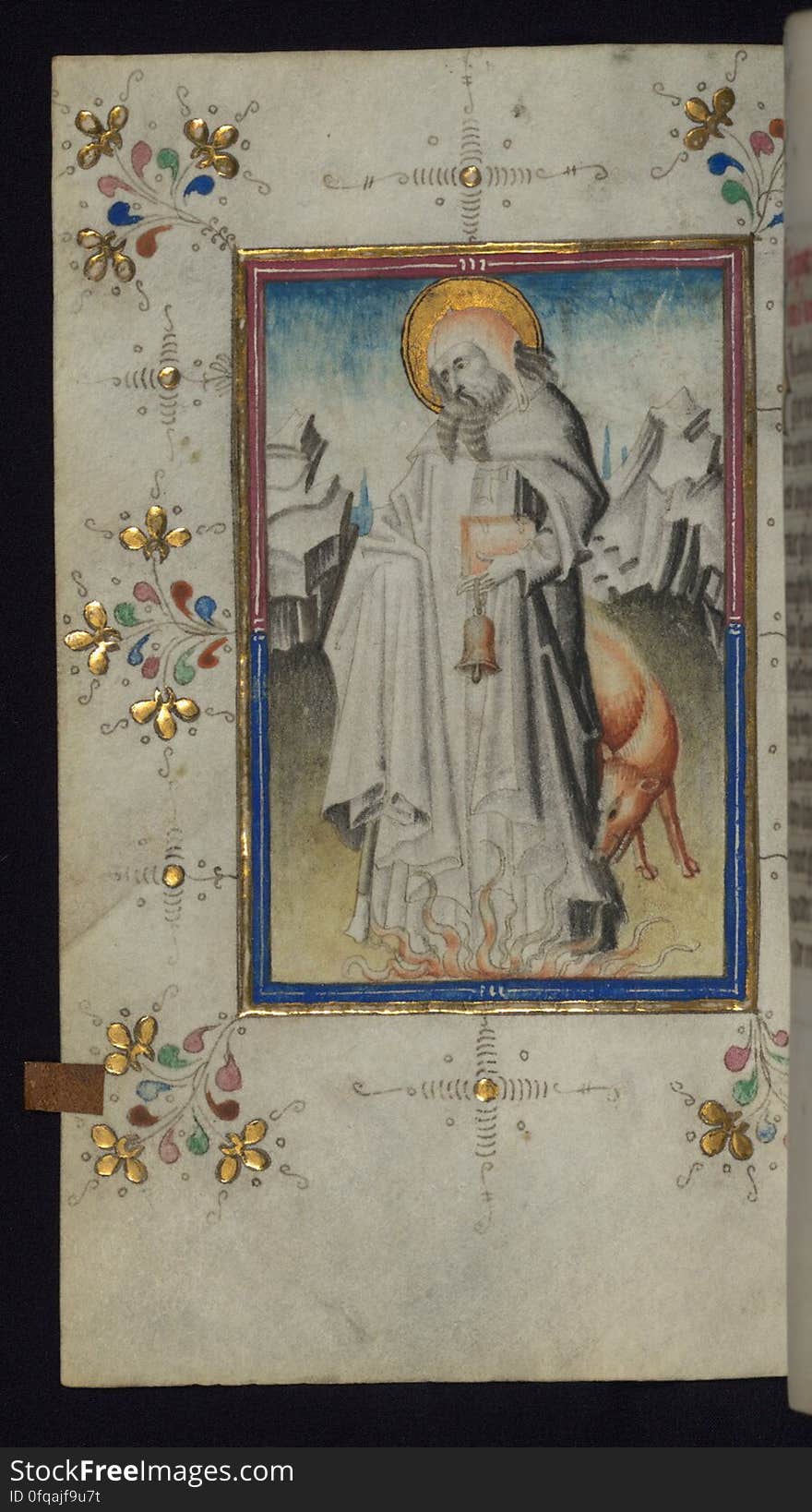 This mid-fifteenth century illuminated Book of Hours is written entirely in Dutch on fine vellum, and is remarkable for its eighteen grisaille miniatures. The technique, wherein the figures are modeled primarily in a gray wash, became a favorite in the Netherlands, and the hand behind the paintings in this manuscript has been identified with a group of artists known as the &#x22;Masters of the Delft Grisailles.&#x22; This manuscript has been grouped with more than a dozen related works, including New York PML M. 349, London, Victoria and Albert Geo. Reid Ms. 32, Leiden B.P.L. 224, Brussels, BR 21696, Antwerp, Plantein Moretus Ms. 49, and the Hague K.B. Ms. 74 G 35. The manuscript is comprised of 152 folios and is almost completely intact, lacking only two miniatures, and retains its original brown leather binding decorated with mythological beasts and a now illegible inscription. The calendar is for the use of Utrecht, which helps localize its original ownership, as might a mostly erased ownership inscription that has been partially recovered by Marrow. The illumination begins the suffrage. This mid-fifteenth century illuminated Book of Hours is written entirely in Dutch on fine vellum, and is remarkable for its eighteen grisaille miniatures. The technique, wherein the figures are modeled primarily in a gray wash, became a favorite in the Netherlands, and the hand behind the paintings in this manuscript has been identified with a group of artists known as the &#x22;Masters of the Delft Grisailles.&#x22; This manuscript has been grouped with more than a dozen related works, including New York PML M. 349, London, Victoria and Albert Geo. Reid Ms. 32, Leiden B.P.L. 224, Brussels, BR 21696, Antwerp, Plantein Moretus Ms. 49, and the Hague K.B. Ms. 74 G 35. The manuscript is comprised of 152 folios and is almost completely intact, lacking only two miniatures, and retains its original brown leather binding decorated with mythological beasts and a now illegible inscription. The calendar is for the use of Utrecht, which helps localize its original ownership, as might a mostly erased ownership inscription that has been partially recovered by Marrow. The illumination begins the suffrage.