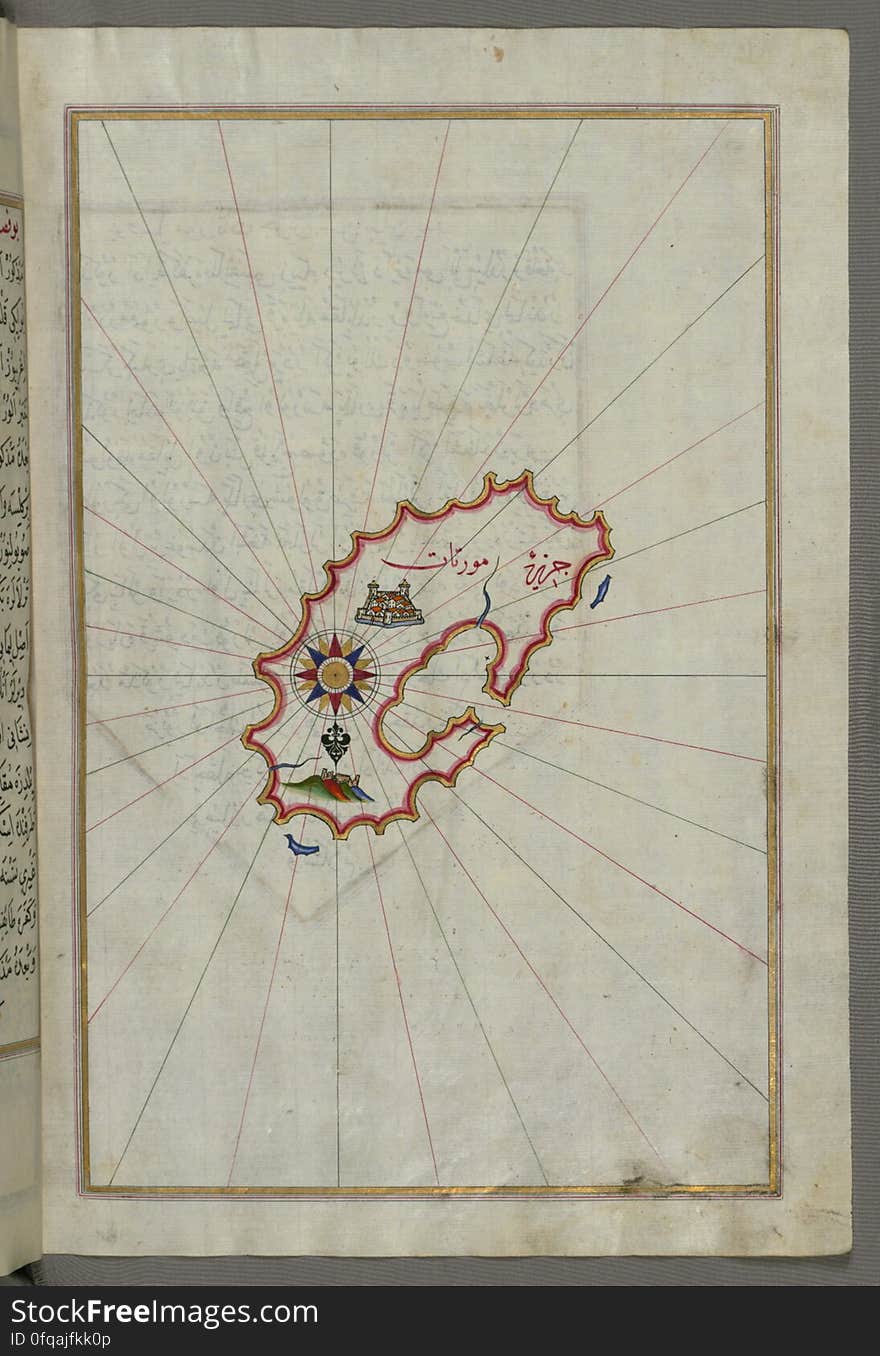 Originally composed in 932 AH / 1525 CE and dedicated to Sultan Süleyman I &#x28;&quot;The Magnificent&quot;&#x29;, this great work by Piri Reis &#x28;d. 962 AH / 1555 CE&#x29; on navigation was later revised and expanded. The present manuscript, made mostly in the late 11th AH / 17th CE century, is based on the later expanded version with some 240 exquisitely executed maps and portolan charts. They include a world map &#x28;fol.41a&#x29; with the outline of the Americas, as well as coastlines &#x28;bays, capes, peninsulas&#x29;, islands, mountains and cities of the Mediterranean basin and the Black Sea. The work starts with the description of the coastline of Anatolia and the islands of the Aegean Sea, the Peloponnese peninsula and eastern and western coasts of the Adriatic Sea. It then proceeds to describe the western shores of Italy, southern France, Spain, North Africa, Palestine, Israel, Lebanon, Syria, western Anatolia, various islands north of Crete, Sea of Marmara, Bosporus and the Black Sea. It ends with a map of the shores of the the Caspian Sea &#x28;fol.374a&#x29;. See this manuscript page by page at the Walters Art Museum website: art.thewalters.org/viewwoa.aspx?id=19195. Originally composed in 932 AH / 1525 CE and dedicated to Sultan Süleyman I &#x28;&quot;The Magnificent&quot;&#x29;, this great work by Piri Reis &#x28;d. 962 AH / 1555 CE&#x29; on navigation was later revised and expanded. The present manuscript, made mostly in the late 11th AH / 17th CE century, is based on the later expanded version with some 240 exquisitely executed maps and portolan charts. They include a world map &#x28;fol.41a&#x29; with the outline of the Americas, as well as coastlines &#x28;bays, capes, peninsulas&#x29;, islands, mountains and cities of the Mediterranean basin and the Black Sea. The work starts with the description of the coastline of Anatolia and the islands of the Aegean Sea, the Peloponnese peninsula and eastern and western coasts of the Adriatic Sea. It then proceeds to describe the western shores of Italy, southern France, Spain, North Africa, Palestine, Israel, Lebanon, Syria, western Anatolia, various islands north of Crete, Sea of Marmara, Bosporus and the Black Sea. It ends with a map of the shores of the the Caspian Sea &#x28;fol.374a&#x29;. See this manuscript page by page at the Walters Art Museum website: art.thewalters.org/viewwoa.aspx?id=19195