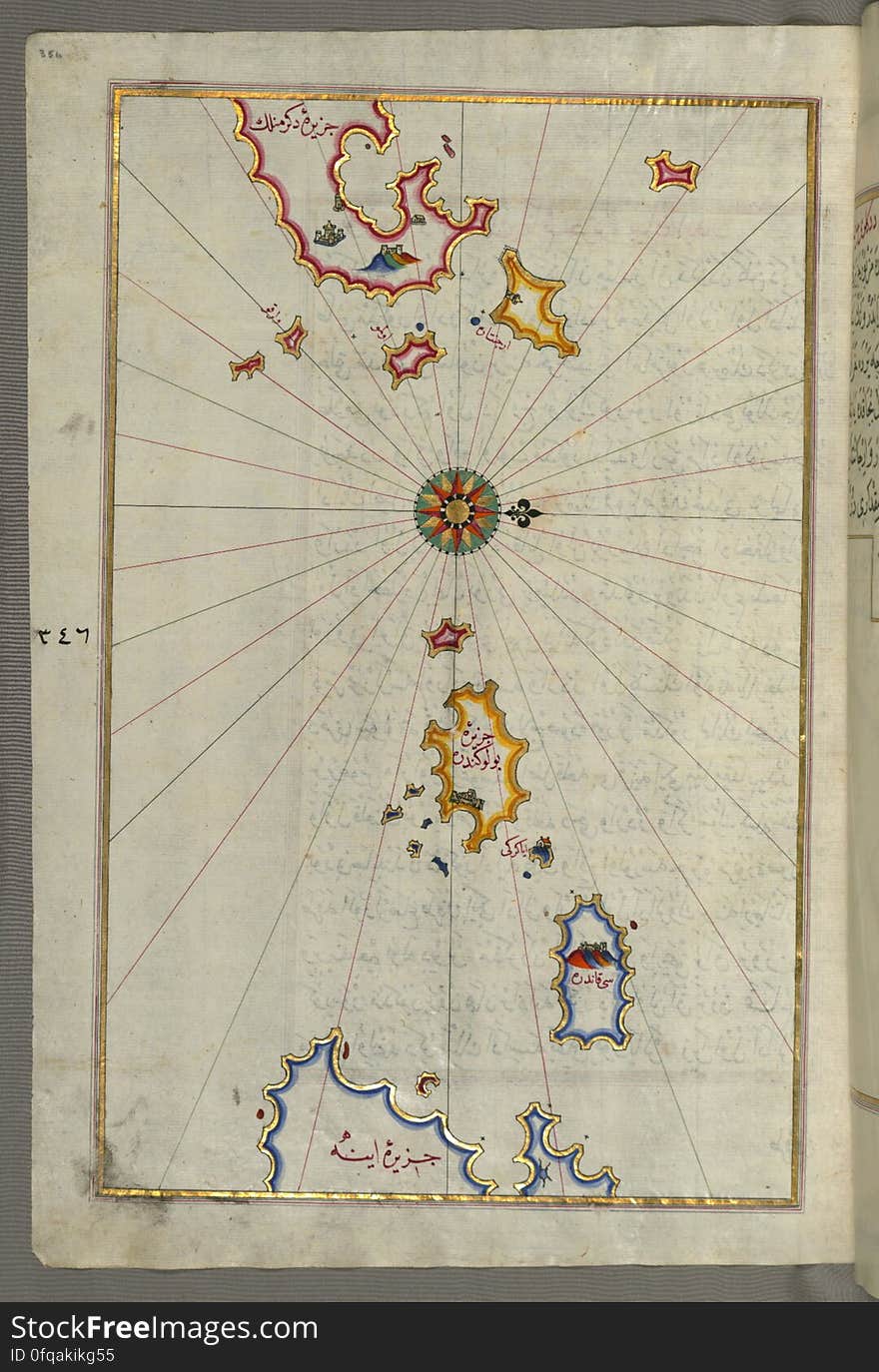 Originally composed in 932 AH / 1525 CE and dedicated to Sultan Süleyman I &#x28;&quot;The Magnificent&quot;&#x29;, this great work by Piri Reis &#x28;d. 962 AH / 1555 CE&#x29; on navigation was later revised and expanded. The present manuscript, made mostly in the late 11th AH / 17th CE century, is based on the later expanded version with some 240 exquisitely executed maps and portolan charts. They include a world map &#x28;fol.41a&#x29; with the outline of the Americas, as well as coastlines &#x28;bays, capes, peninsulas&#x29;, islands, mountains and cities of the Mediterranean basin and the Black Sea. The work starts with the description of the coastline of Anatolia and the islands of the Aegean Sea, the Peloponnese peninsula and eastern and western coasts of the Adriatic Sea. It then proceeds to describe the western shores of Italy, southern France, Spain, North Africa, Palestine, Israel, Lebanon, Syria, western Anatolia, various islands north of Crete, Sea of Marmara, Bosporus and the Black Sea. It ends with a map of the shores of the the Caspian Sea &#x28;fol.374a&#x29;. See this manuscript page by page at the Walters Art Museum website: art.thewalters.org/viewwoa.aspx?id=19195. Originally composed in 932 AH / 1525 CE and dedicated to Sultan Süleyman I &#x28;&quot;The Magnificent&quot;&#x29;, this great work by Piri Reis &#x28;d. 962 AH / 1555 CE&#x29; on navigation was later revised and expanded. The present manuscript, made mostly in the late 11th AH / 17th CE century, is based on the later expanded version with some 240 exquisitely executed maps and portolan charts. They include a world map &#x28;fol.41a&#x29; with the outline of the Americas, as well as coastlines &#x28;bays, capes, peninsulas&#x29;, islands, mountains and cities of the Mediterranean basin and the Black Sea. The work starts with the description of the coastline of Anatolia and the islands of the Aegean Sea, the Peloponnese peninsula and eastern and western coasts of the Adriatic Sea. It then proceeds to describe the western shores of Italy, southern France, Spain, North Africa, Palestine, Israel, Lebanon, Syria, western Anatolia, various islands north of Crete, Sea of Marmara, Bosporus and the Black Sea. It ends with a map of the shores of the the Caspian Sea &#x28;fol.374a&#x29;. See this manuscript page by page at the Walters Art Museum website: art.thewalters.org/viewwoa.aspx?id=19195