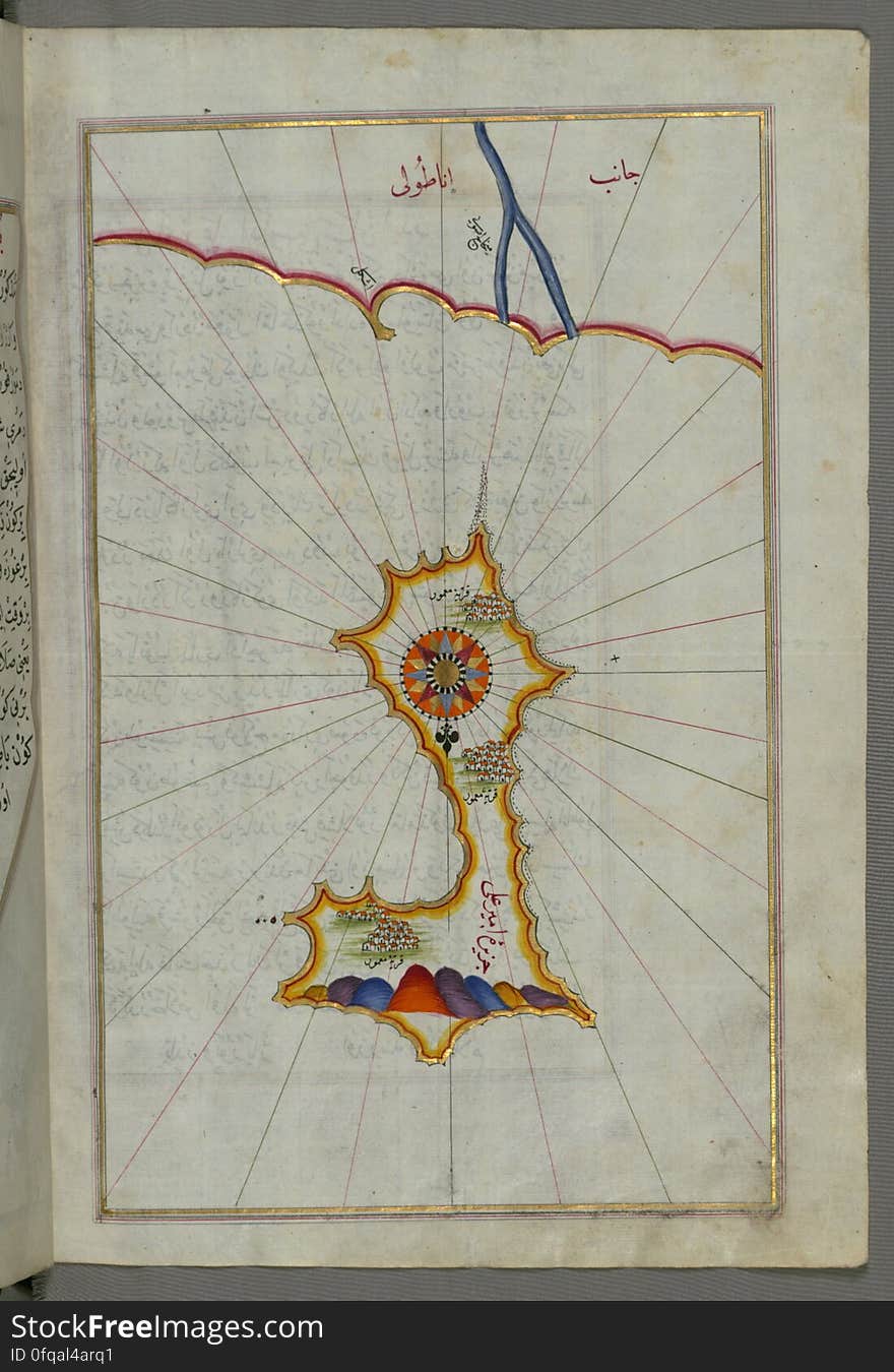 Originally composed in 932 AH / 1525 CE and dedicated to Sultan SÃ¼leyman I &#x28;&quot;The Magnificent&quot;&#x29;, this great work by Piri Reis &#x28;d. 962 AH / 1555 CE&#x29; on navigation was later revised and expanded. The present manuscript, made mostly in the late 11th AH / 17th CE century, is based on the later expanded version with some 240 exquisitely executed maps and portolan charts. They include a world map &#x28;fol.41a&#x29; with the outline of the Americas, as well as coastlines &#x28;bays, capes, peninsulas&#x29;, islands, mountains and cities of the Mediterranean basin and the Black Sea. The work starts with the description of the coastline of Anatolia and the islands of the Aegean Sea, the Peloponnese peninsula and eastern and western coasts of the Adriatic Sea. It then proceeds to describe the western shores of Italy, southern France, Spain, North Africa, Palestine, Israel, Lebanon, Syria, western Anatolia, various islands north of Crete, Sea of Marmara, Bosporus and the Black Sea. It ends with a map of the shores of the the Caspian Sea &#x28;fol.374a&#x29;. See this manuscript page by page at the Walters Art Museum website: art.thewalters.org/viewwoa.aspx?id=19195. Originally composed in 932 AH / 1525 CE and dedicated to Sultan SÃ¼leyman I &#x28;&quot;The Magnificent&quot;&#x29;, this great work by Piri Reis &#x28;d. 962 AH / 1555 CE&#x29; on navigation was later revised and expanded. The present manuscript, made mostly in the late 11th AH / 17th CE century, is based on the later expanded version with some 240 exquisitely executed maps and portolan charts. They include a world map &#x28;fol.41a&#x29; with the outline of the Americas, as well as coastlines &#x28;bays, capes, peninsulas&#x29;, islands, mountains and cities of the Mediterranean basin and the Black Sea. The work starts with the description of the coastline of Anatolia and the islands of the Aegean Sea, the Peloponnese peninsula and eastern and western coasts of the Adriatic Sea. It then proceeds to describe the western shores of Italy, southern France, Spain, North Africa, Palestine, Israel, Lebanon, Syria, western Anatolia, various islands north of Crete, Sea of Marmara, Bosporus and the Black Sea. It ends with a map of the shores of the the Caspian Sea &#x28;fol.374a&#x29;. See this manuscript page by page at the Walters Art Museum website: art.thewalters.org/viewwoa.aspx?id=19195