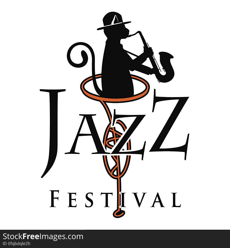 The black cat playing the saxophone. Ideal for logo or jazz festival placard etc. The black cat playing the saxophone. Ideal for logo or jazz festival placard etc.