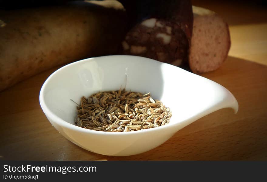 White Bowl With Persian Cumin