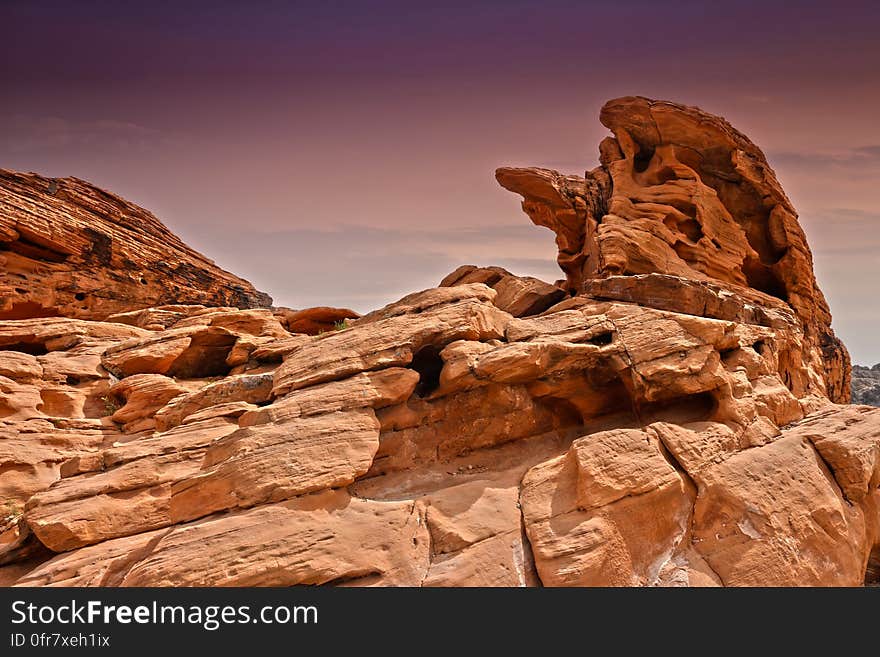 Natural sandstone sculpture in a canyon. Natural sandstone sculpture in a canyon.