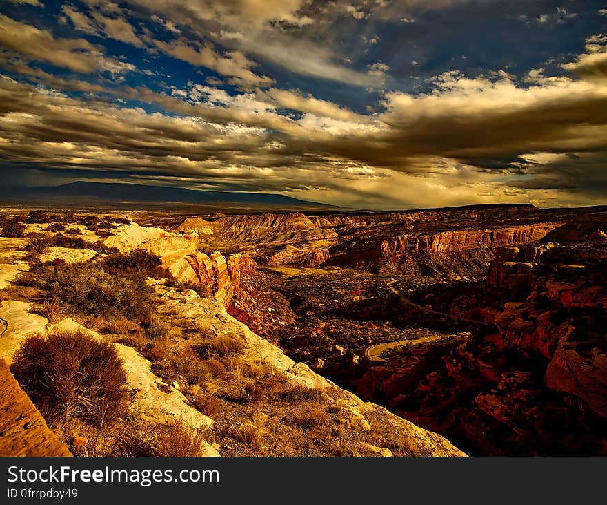 A view from the Cape Royal Trail in Gran Canyon, Arizona. A view from the Cape Royal Trail in Gran Canyon, Arizona.