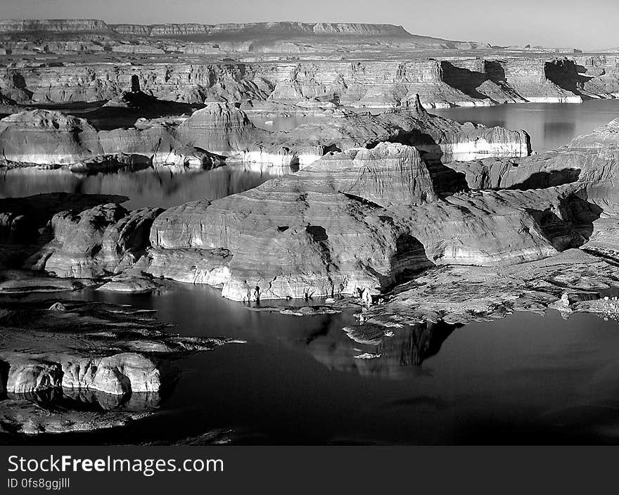 Gray Scale of Rock Formation