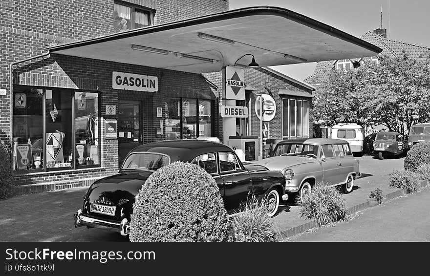 Grayscale Photo of Luxury Car