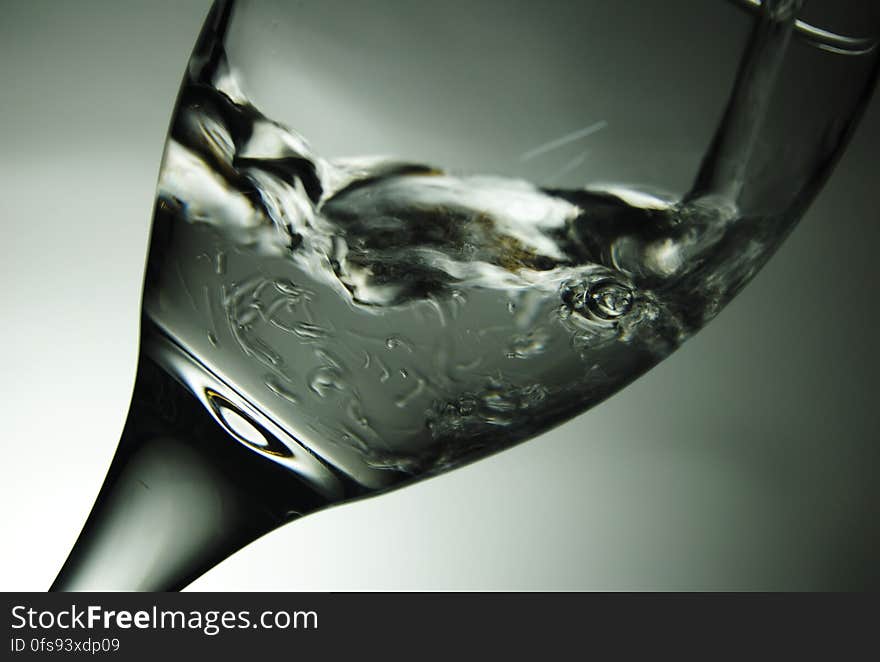 Clear Water in Wine Glass