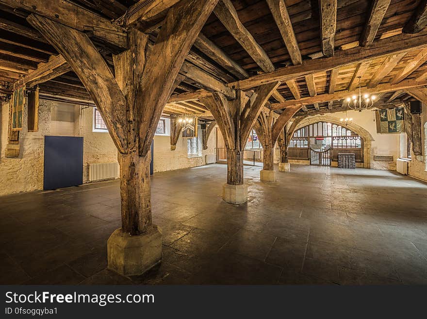 Here is an hdr photograph taken from the undercoft inside The Merchant Adventurers Hall. Located in York, Yorkshire, England, UK. &#x28;permission was given by the administration for photography&#x29;. Here is an hdr photograph taken from the undercoft inside The Merchant Adventurers Hall. Located in York, Yorkshire, England, UK. &#x28;permission was given by the administration for photography&#x29;