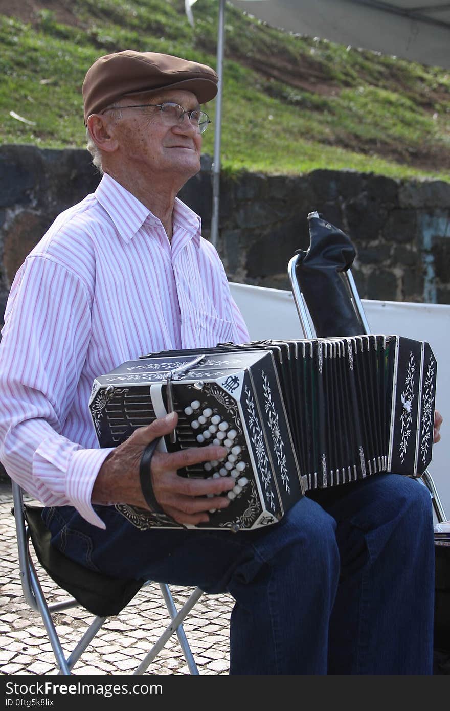 Accordionist, Free reed aerophone, Musical instrument, White, Squeezebox, Accordion