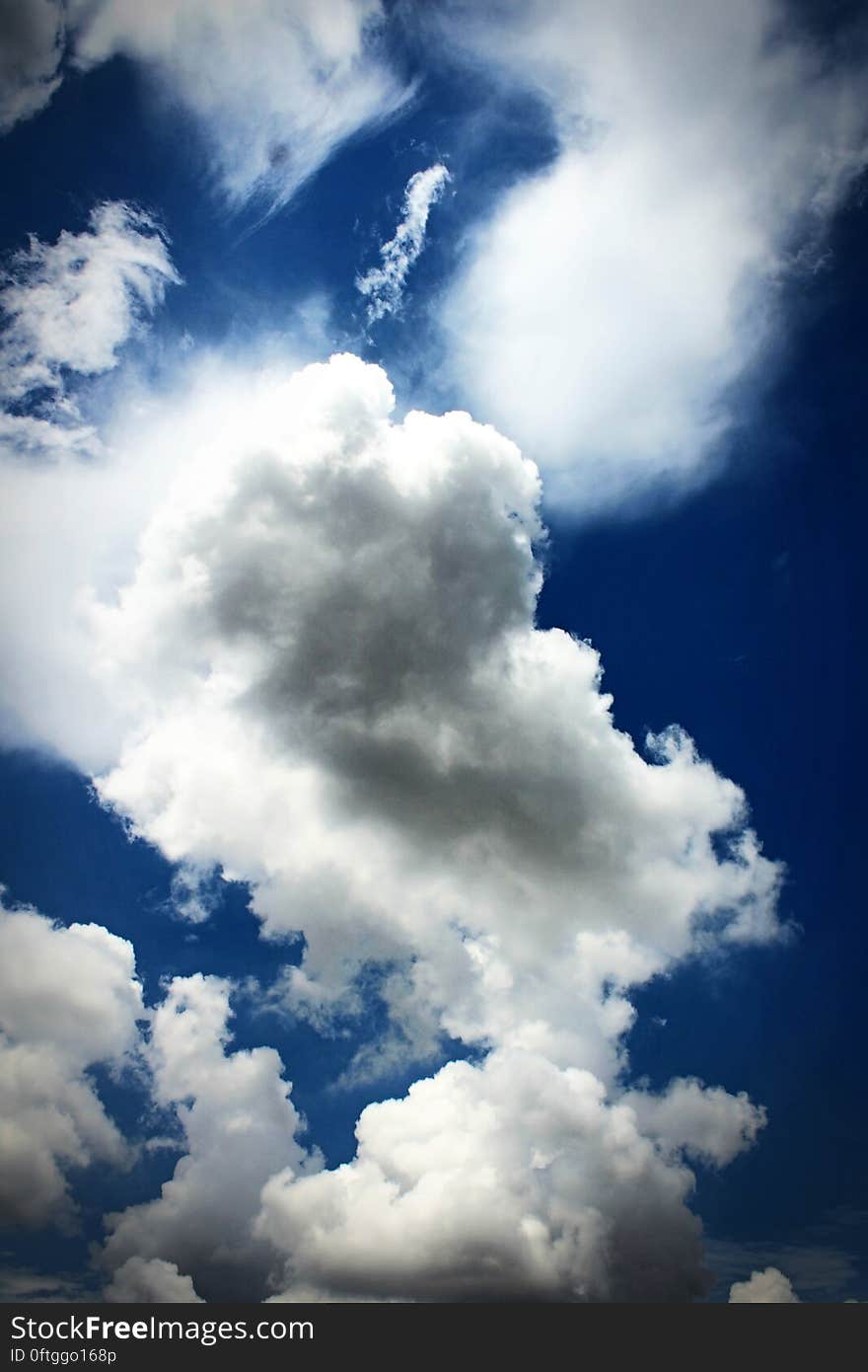 Low Angle Photography of White Clouds on Blue Sky at Daytime