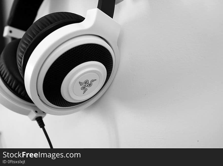 Razer White and Black Corded Headphones