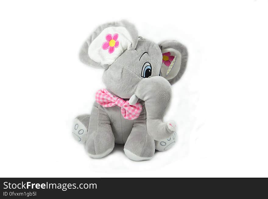 Gray Elephant Plush Toy