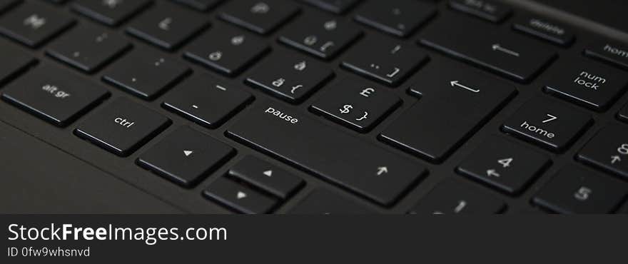 Black Laptop Computer Keyboard