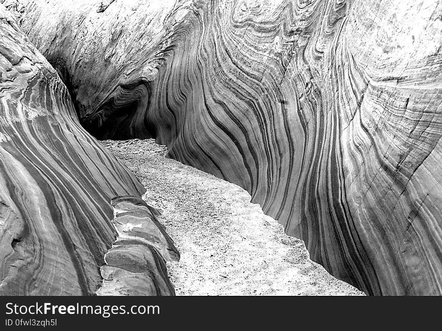 Grayscale Photography of Antelope Canyon