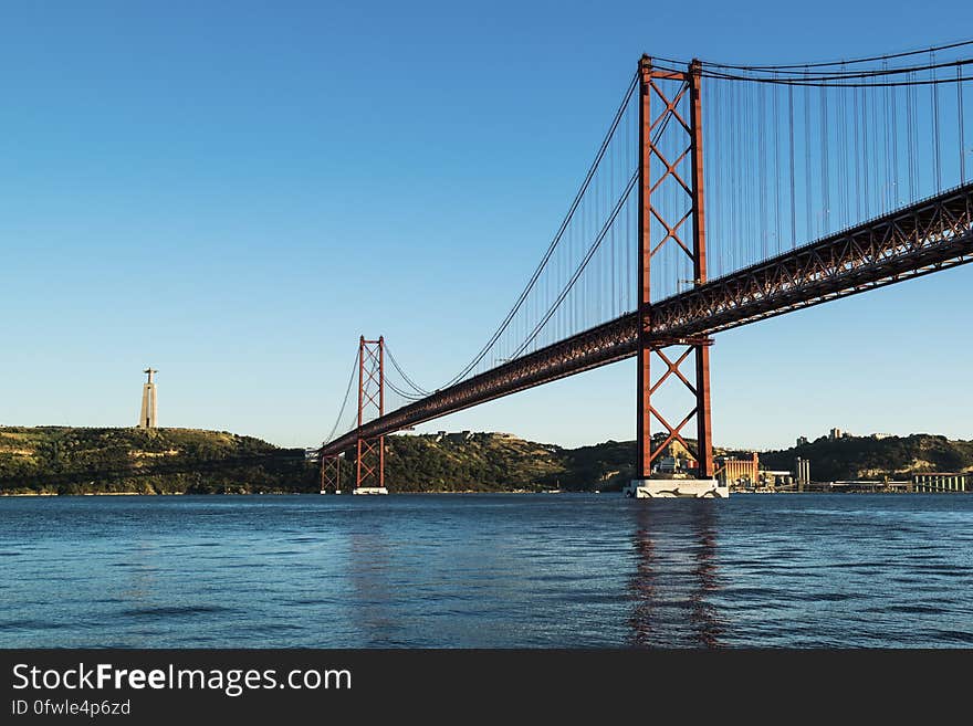 25 de Abril Bridge in Lisbon, Portugal.