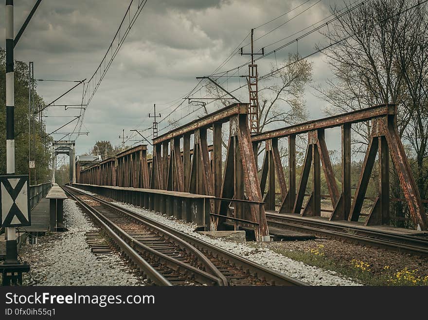 Railroad Tracks Against Sky