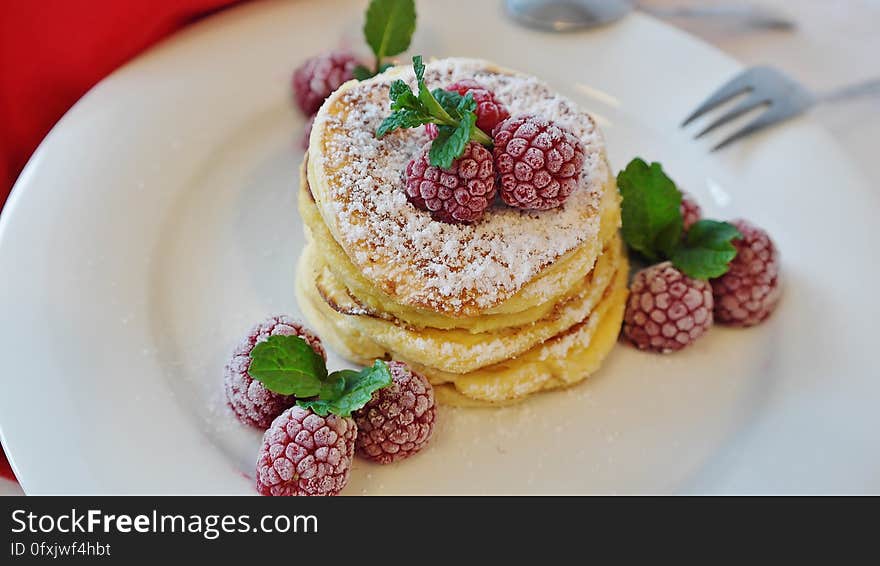 Close-up of Pancake in Plate