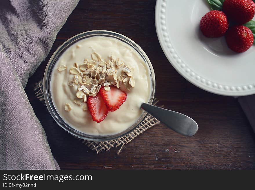 Dessert, Strawberry, Strawberries, Cream