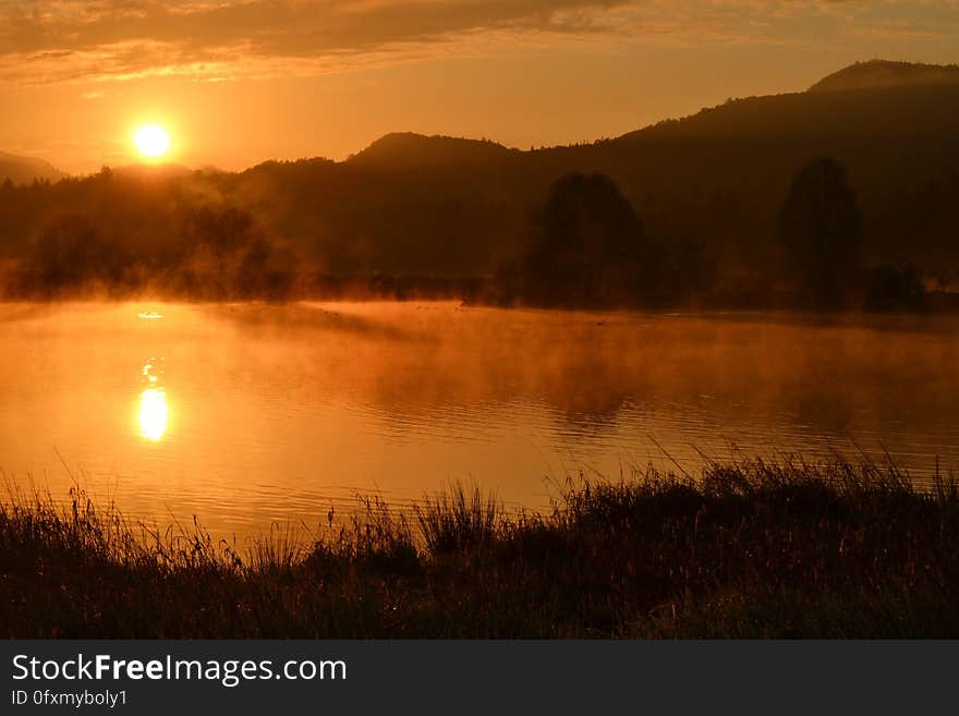 Nature, Reflection, Sunrise, Dawn