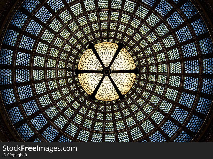 Dome, Symmetry, Glass, Stained Glass