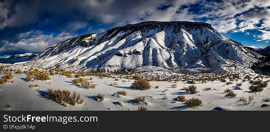 Mountainous Landforms, Mountain, Sky, Winter