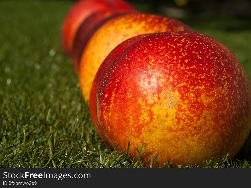 Fruit, Local Food, Grass, Peach