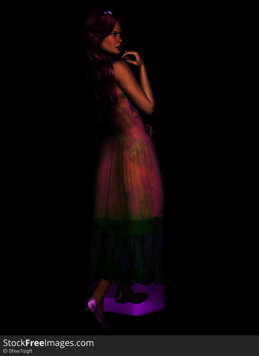 Pink, Dress, Darkness, Purple