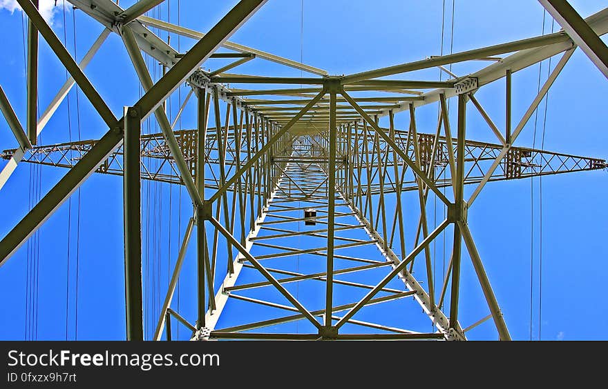 Low Angle Photography of Grey Metal Crane