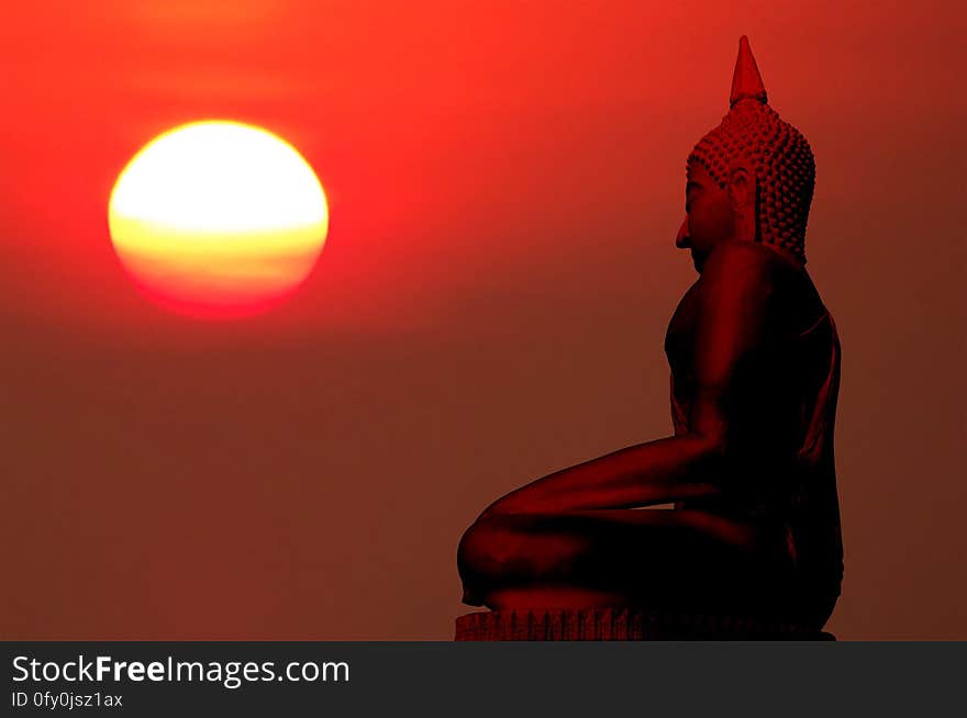 Silhouette of buddha