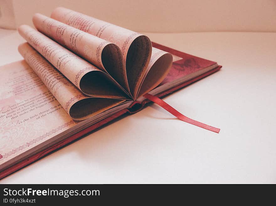 Close-up of a Book over White Background