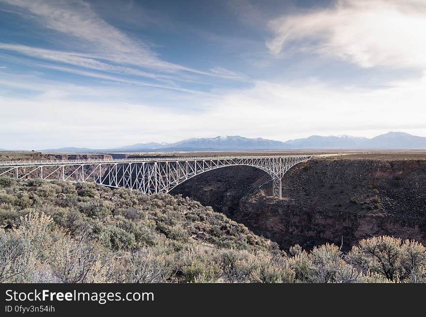 Rio Grande Gorge Bridge across the Rio Grande Gorge in New Mexico, United States.