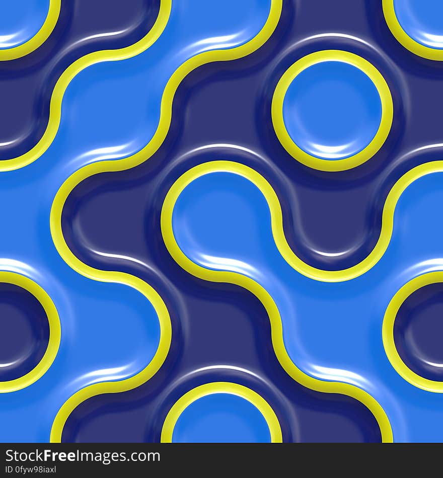 Blue, Pattern, Yellow, Circle