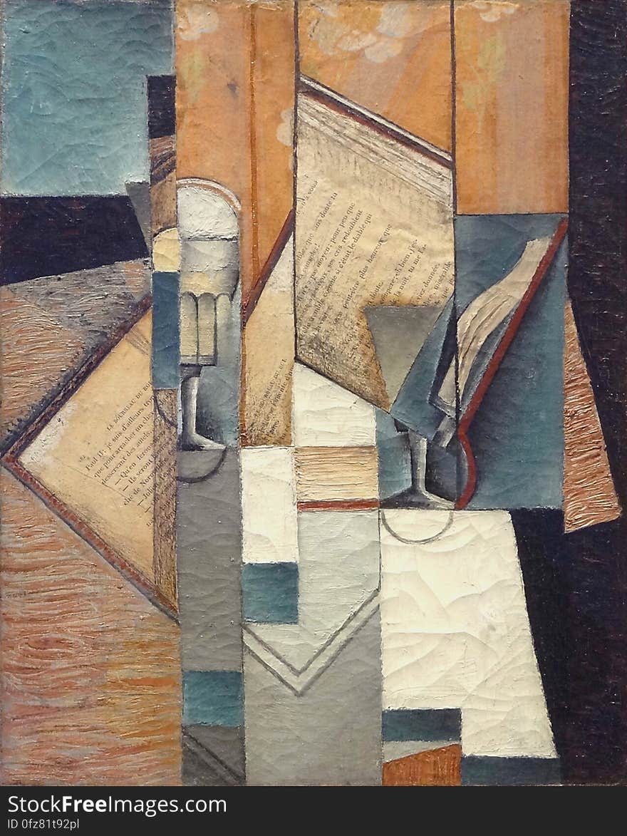 &#x22;Le livre&#x22;, Juan Gris, 1913. Musée d&#x27;Art moderne de la ville de Paris, palais de Tokyo.