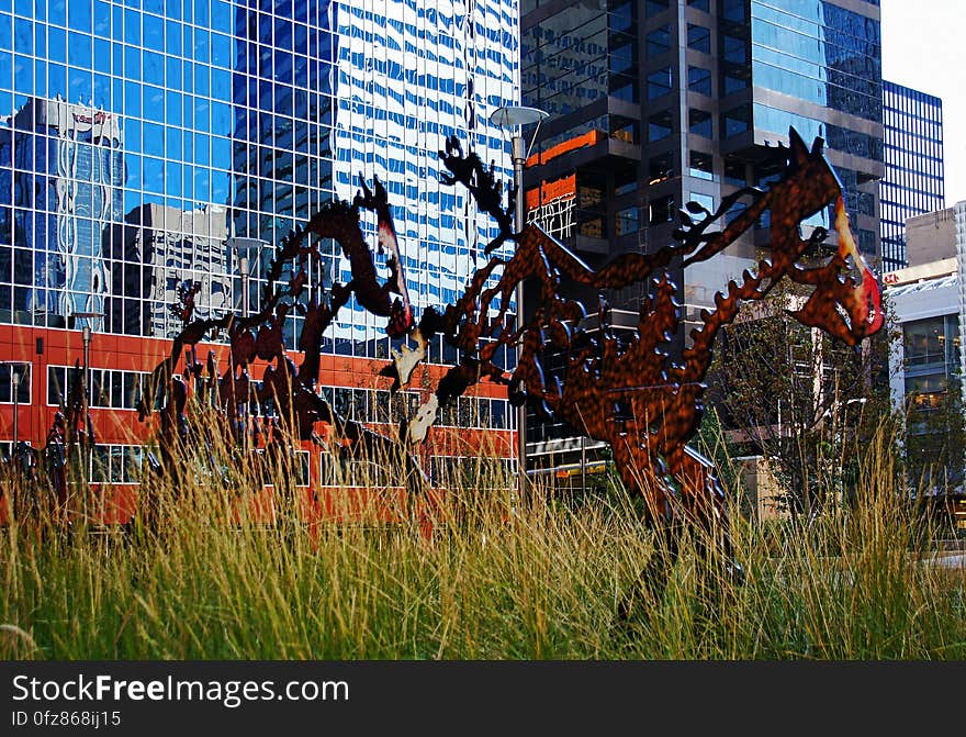 â€œI have used the Canadian horse as a metaphor to represent sound â€“ a song â€“ a sense of harmony. I added a symphony of colours and then knew it was doneâ€ said Farfard. The Calgary Stampede and QuÃ©bec City have enjoyed a close relationship for over 50 years. In 2008, the Stampede pledged to honour QuÃ©becâ€™s 400th birthday and their friendship with a unique sculpture both cities could enjoy. Artist Joe Fafard, Ste. Marthe, Saskatchewan Type Powder-coated 5/8-inch cut-steel plate sculpture Donors PennWest Energy, the Siebens family of Calgary, the City of Calgary, Calgary Stampede Installed 2010 Links Joe Fafard History, the horse and harmony bond two great Canadian cities through art Sister sculptures for sister cities Location Downtown Calgary, 6th Avenue between 4th and 5th Streets SW, Calgary Court Centre View on Art Walk Share â† Previous. â€œI have used the Canadian horse as a metaphor to represent sound â€“ a song â€“ a sense of harmony. I added a symphony of colours and then knew it was doneâ€ said Farfard. The Calgary Stampede and QuÃ©bec City have enjoyed a close relationship for over 50 years. In 2008, the Stampede pledged to honour QuÃ©becâ€™s 400th birthday and their friendship with a unique sculpture both cities could enjoy. Artist Joe Fafard, Ste. Marthe, Saskatchewan Type Powder-coated 5/8-inch cut-steel plate sculpture Donors PennWest Energy, the Siebens family of Calgary, the City of Calgary, Calgary Stampede Installed 2010 Links Joe Fafard History, the horse and harmony bond two great Canadian cities through art Sister sculptures for sister cities Location Downtown Calgary, 6th Avenue between 4th and 5th Streets SW, Calgary Court Centre View on Art Walk Share â† Previous