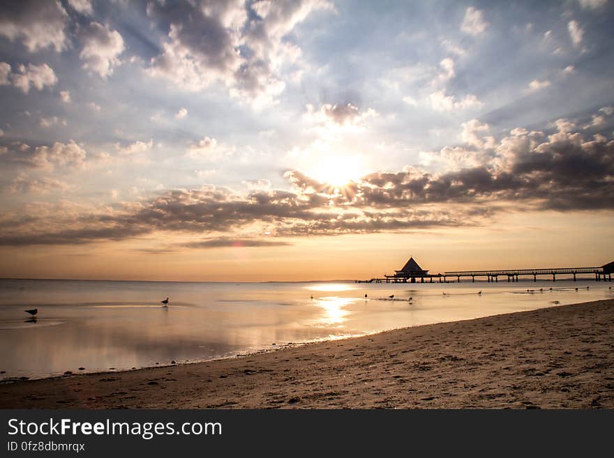 Sunset Viewed on Ocean