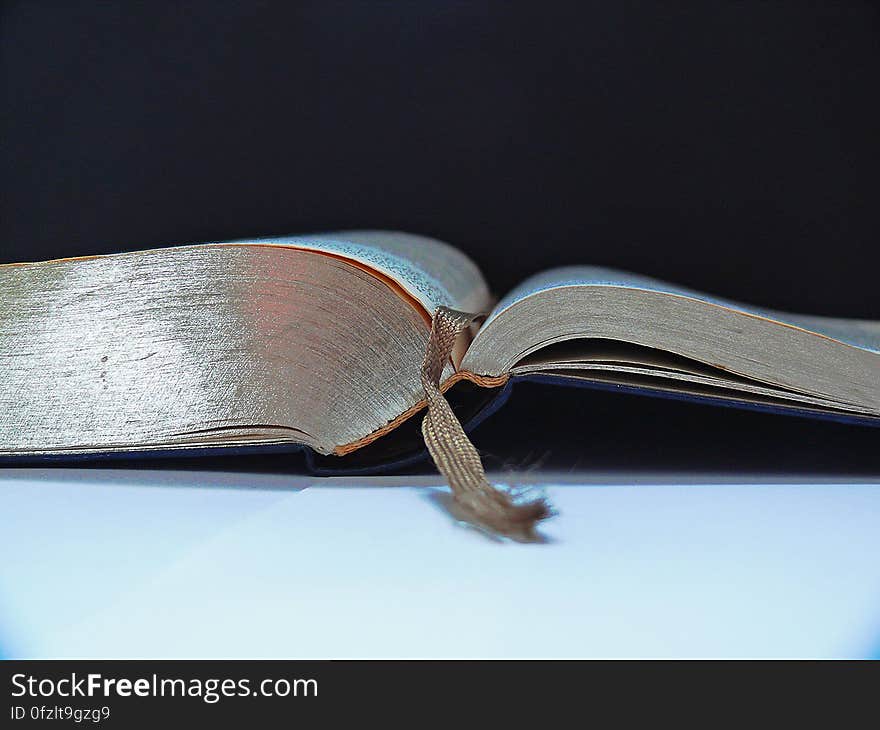 Gray Book With Gray Lace Bookmark