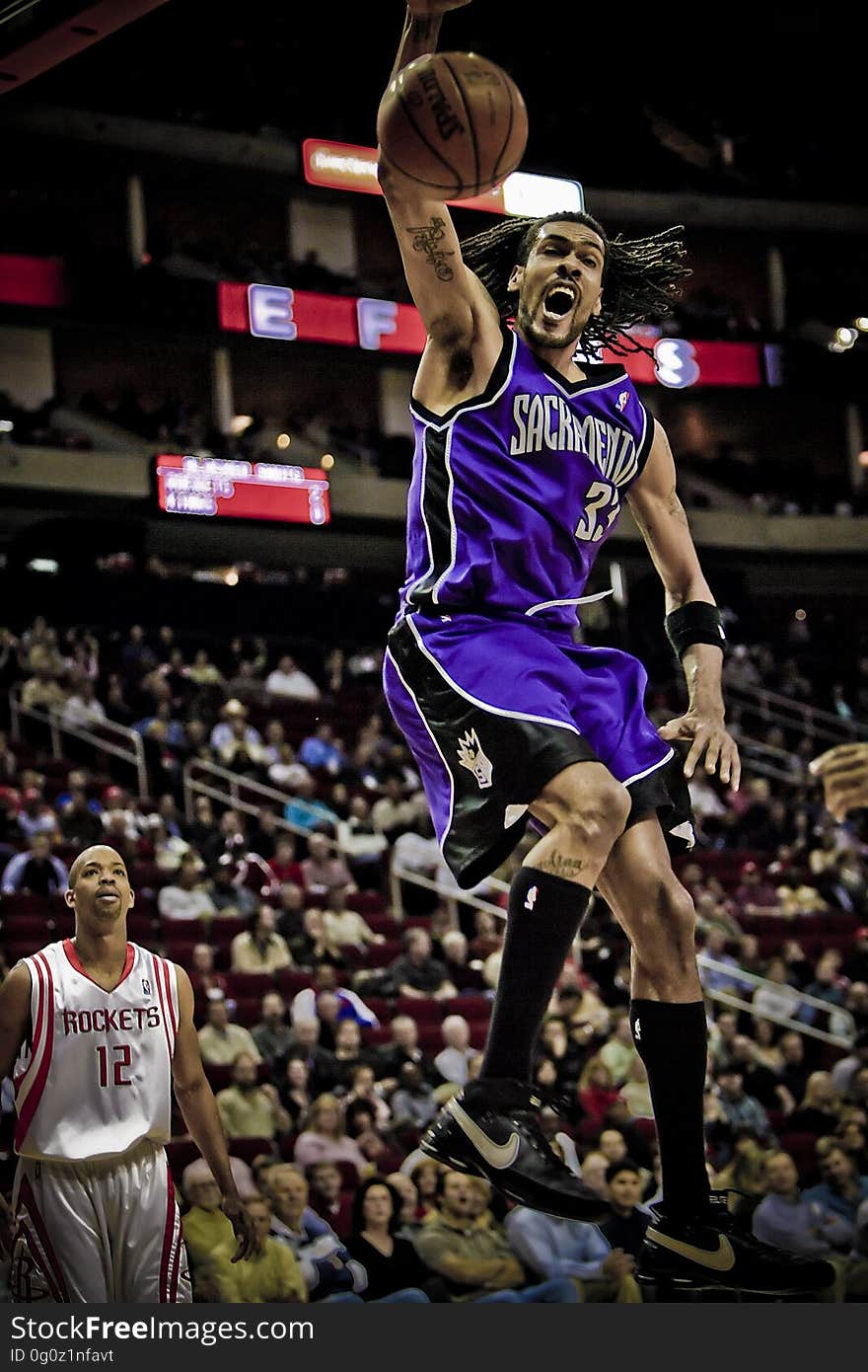 The number 33 of Sacramento Kings during seasons 2007-2009, Mikki Moore Dunking the basketball in Houston Rockets - Sacramento Kings. The number 33 of Sacramento Kings during seasons 2007-2009, Mikki Moore Dunking the basketball in Houston Rockets - Sacramento Kings.