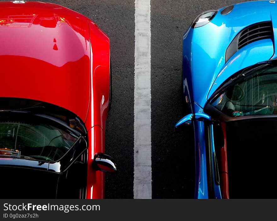 Close-up View of Cars