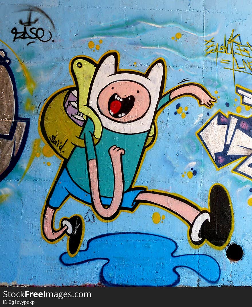 Srumbled upon some fresh Adventure Time street art while walking around town. They are pretty awesome. Srumbled upon some fresh Adventure Time street art while walking around town. They are pretty awesome.