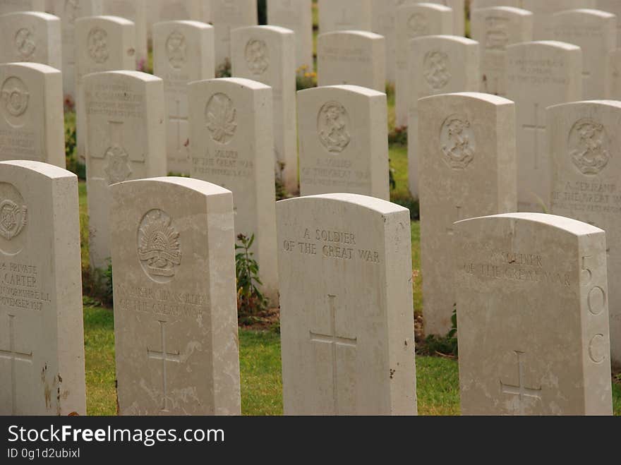 Tombstone on Cemetery during Daytime